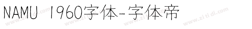 NAMU 1960字体字体转换